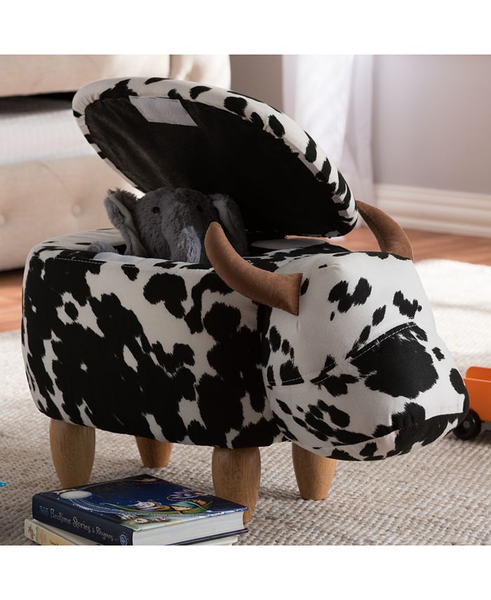 Furniture Linnae Cow Storage Ottoman Macy's