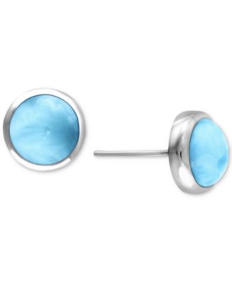 larimar stud earrings