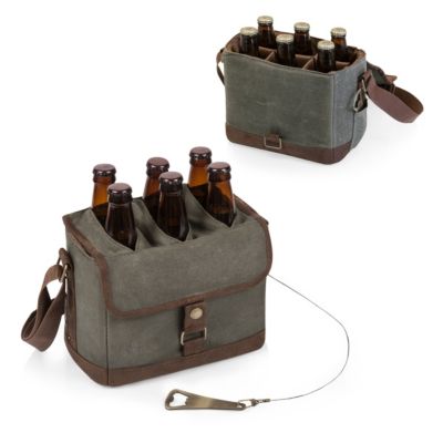 Legacy&reg; by Khaki Green & Brown Beer Caddy Cooler Tote with Opener