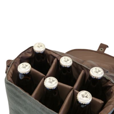 Legacy&reg; by Khaki Green & Brown Beer Caddy Cooler Tote with Opener