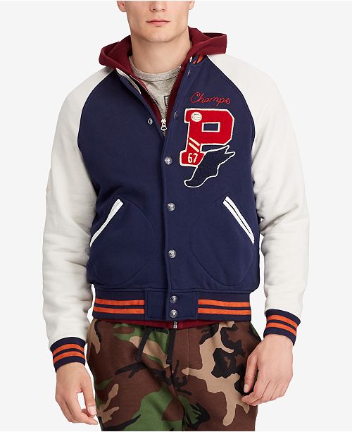 Polo Ralph Lauren Men S Fleece Letterman Jacket Reviews Coats