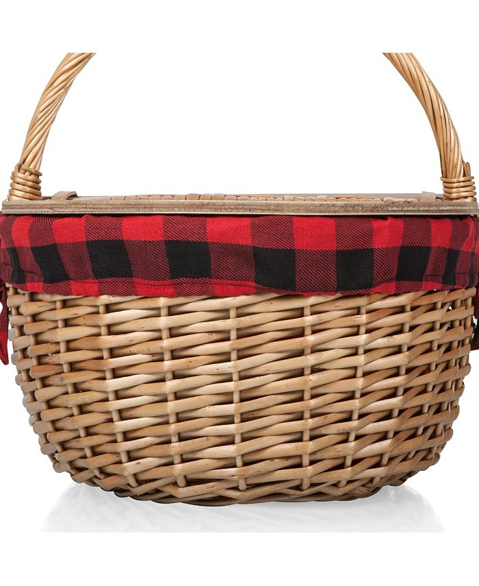 Picnic Time Country Red & Black Buffalo Plaid Picnic Basket Macy's