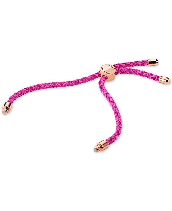 Michael Kors Women's Custom Kors Sterling Silver and Silk Interchangable  Bracelet Cord & Reviews - Bracelets - Jewelry & Watches - Macy's