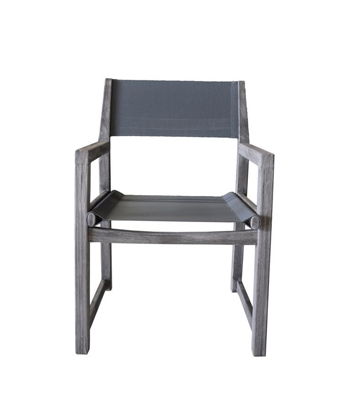 Courtyard Casual Driftwood Teak Contemporary Bay Side Outdoor Sling