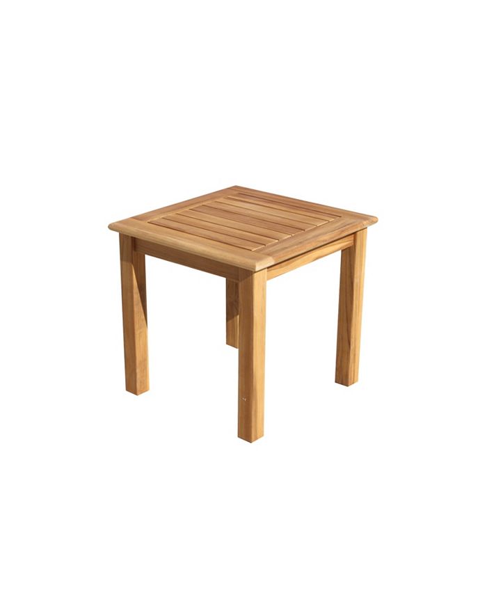 Courtyard Casual Teak Heritage Outdoor Teak Side Table Macy's