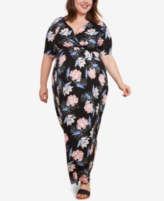 Motherhood Maternity - Maternity Plus Size Printed Maxi Dress