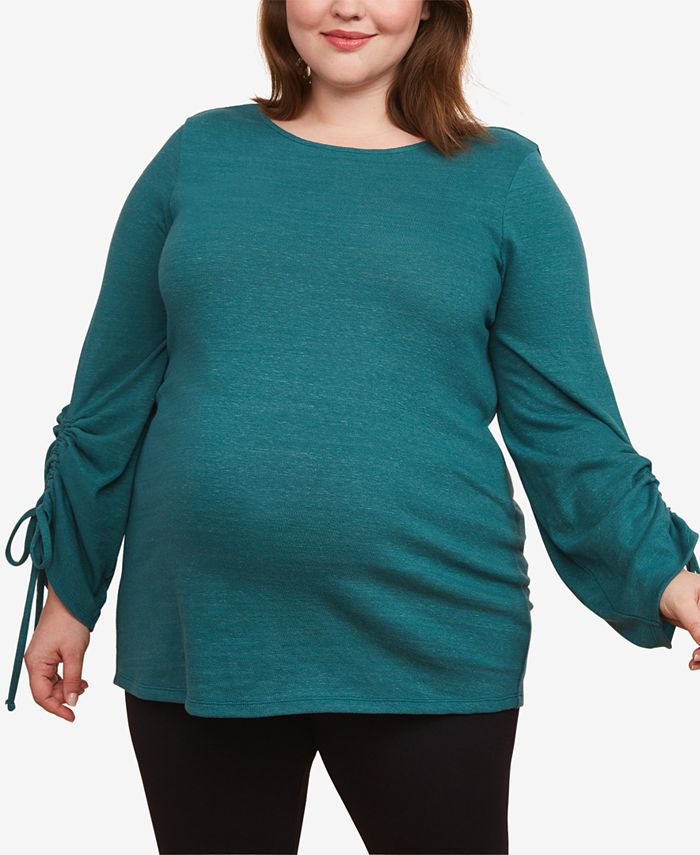 Motherhood Maternity Plus Size RuchedSleeve Top Macy's