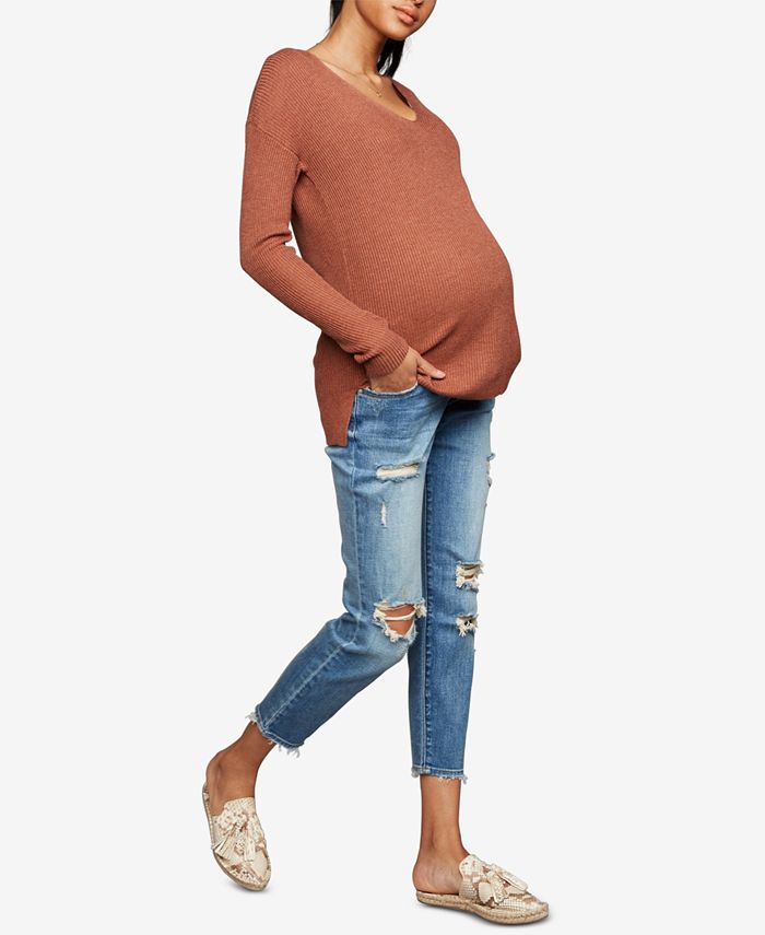 A Pea in the Pod Maternity Cropped Girlfriend Jeans Macy's
