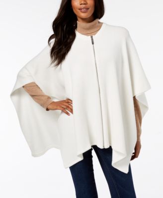 DKNY - Ribbed-Knit Zip Cape