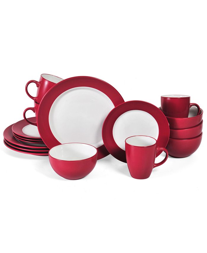 Pfaltzgraff 16Pc. Harmony Red Dinnerware Set Macy's
