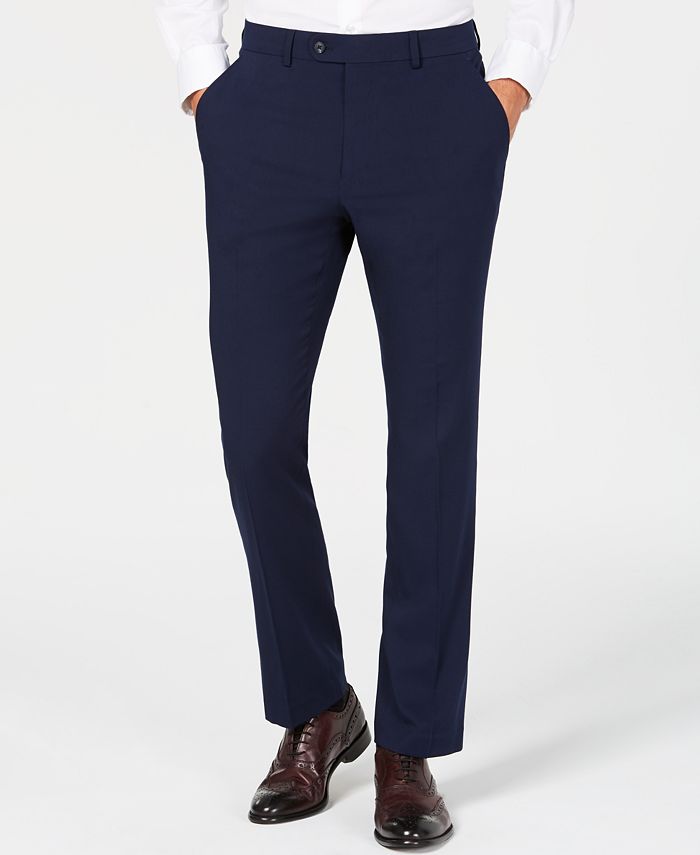 Perry Ellis Men's Slim-Fit Comfort Stretch Bright Blue Solid Suit - Macy's