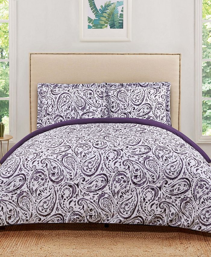 Truly Soft Watercolor Paisley Twin Extra Long Duvet Set Macy's