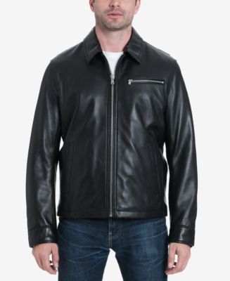 Michael Kors Men's Big & Tall James Dean Leather Jacket, Created for ...