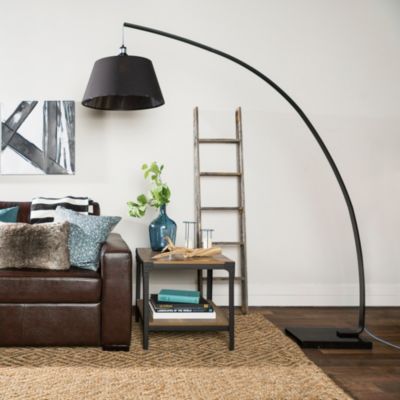 Walker Edison 72" Flex Arch Floor Lamp - Black