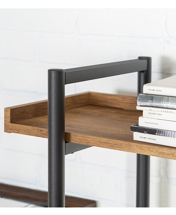 Walker Edison 68" Urban Pipe Bookshelf Barnwood Macy's