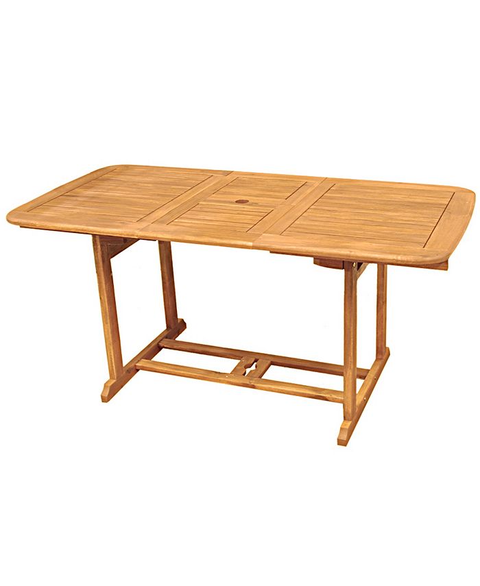 Walker Edison Acacia Wood Patio Butterfly Table Brown Macy's