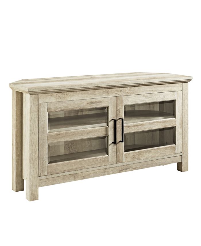 Walker Edison 44" Corner Wood TV Console White Oak Macy's