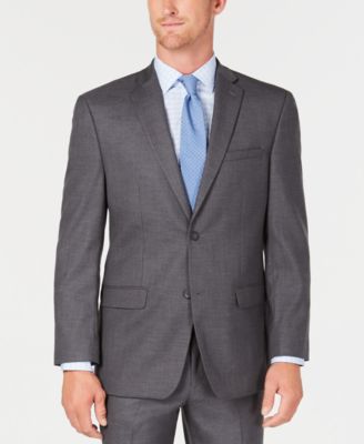 Andrew Marc Men's Modern-Fit Gray Neat Solid Suit