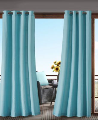 Photo 1 of SET OF 2 PANELS MADISON PARK GROMMET WINDOW CURTAIN AQUA 54IN X 84IN