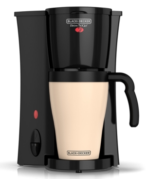 Black & Decker Brew 'n Go Personal Coffeemaker with Travel Mug, Black/White, DCM18