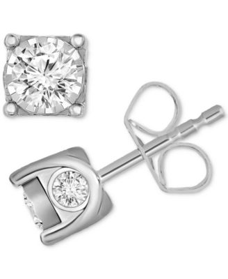 Macy's - Diamond Stud Earrings (3/8 ct. t.w.) in 14k Gold, White Gold or Rose Gold