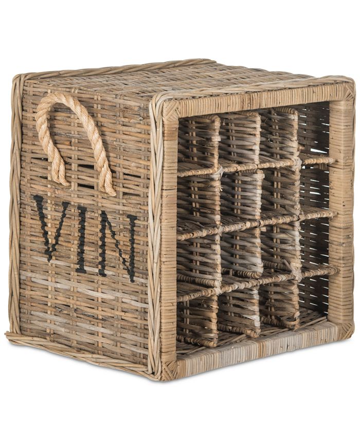 Safavieh Aziza 16Bottle Wicker Wine Rack Macy's
