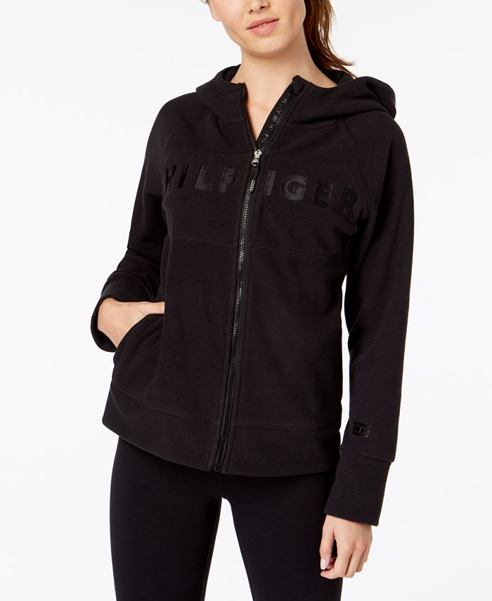 Tommy Hilfiger Embroidered Logo Zip-Front Hoodie - Macy's