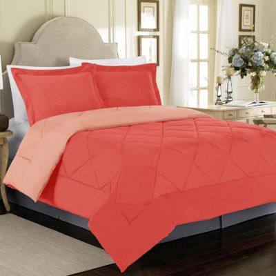 All Season Peach Skin Reversible Bedding Comforter Set Collection Bedding