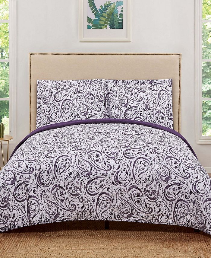 Truly Soft Watercolor Paisley Twin XL Quilt Set Macy's