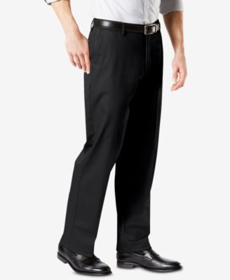 Men's Signature Lux Cotton Classic Fit Creased Stretch Khaki Pants