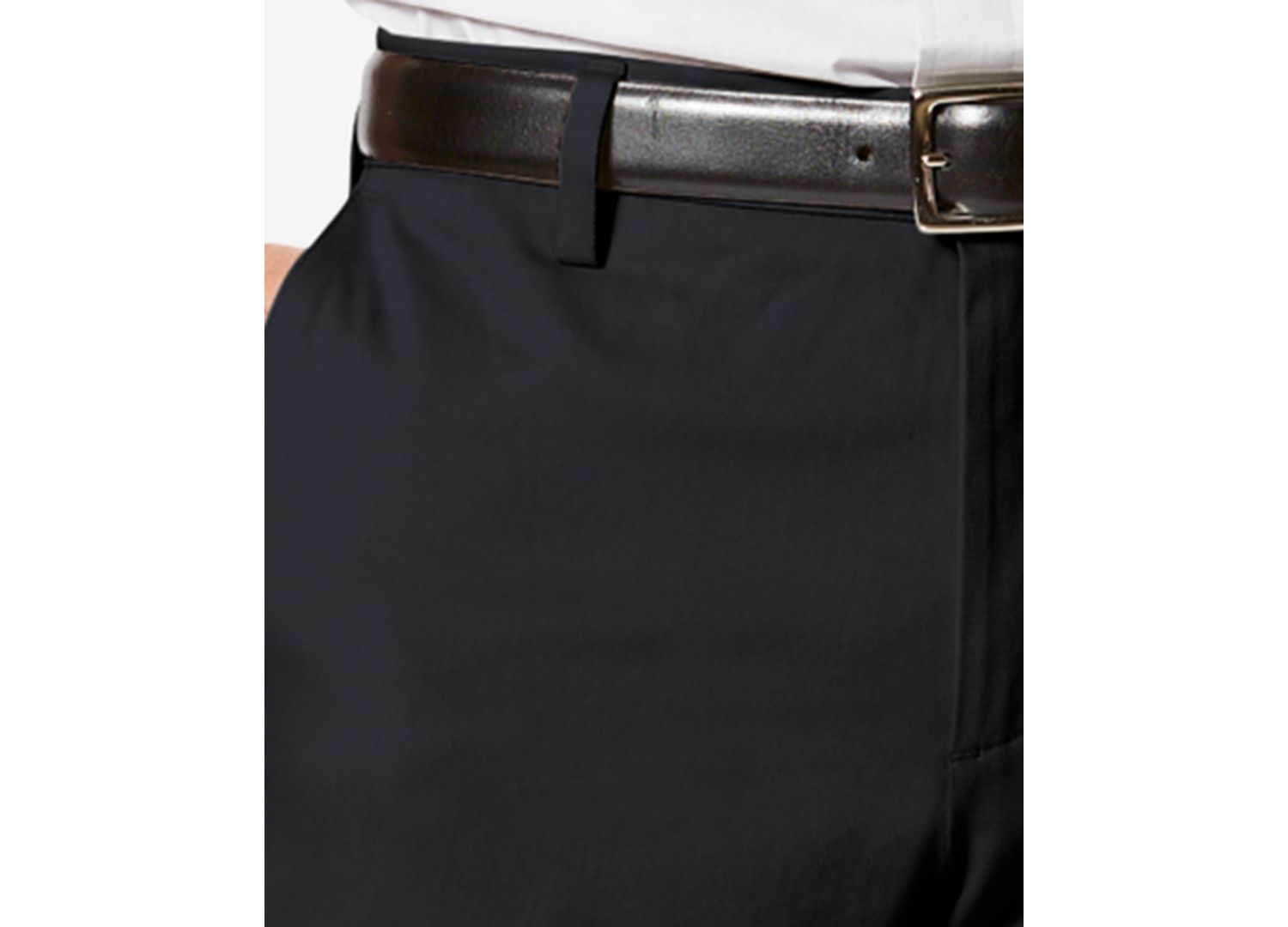 Men's Signature Lux Cotton Straight Fit Creased Stretch Khaki Pants