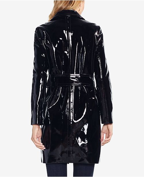 vince leather trench coat