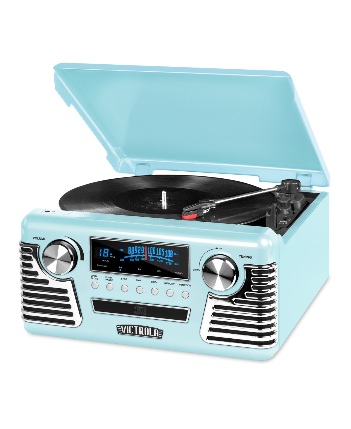 Innovative Technology Victrola Retro Bluetooth Record Player In Teal
