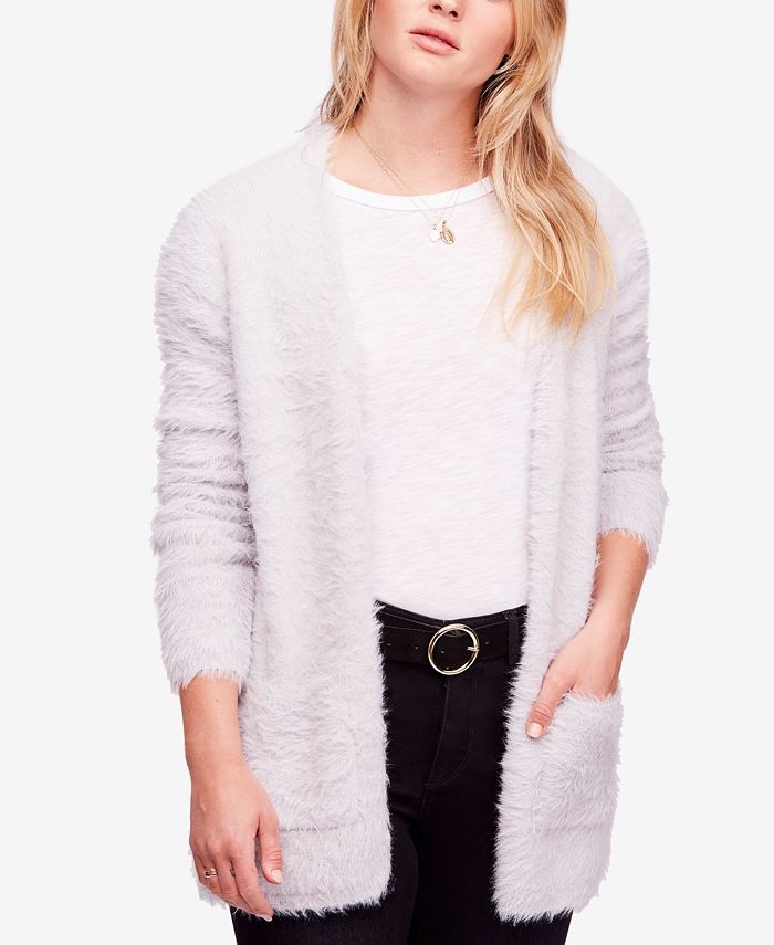 Free people faux fur cardi shop