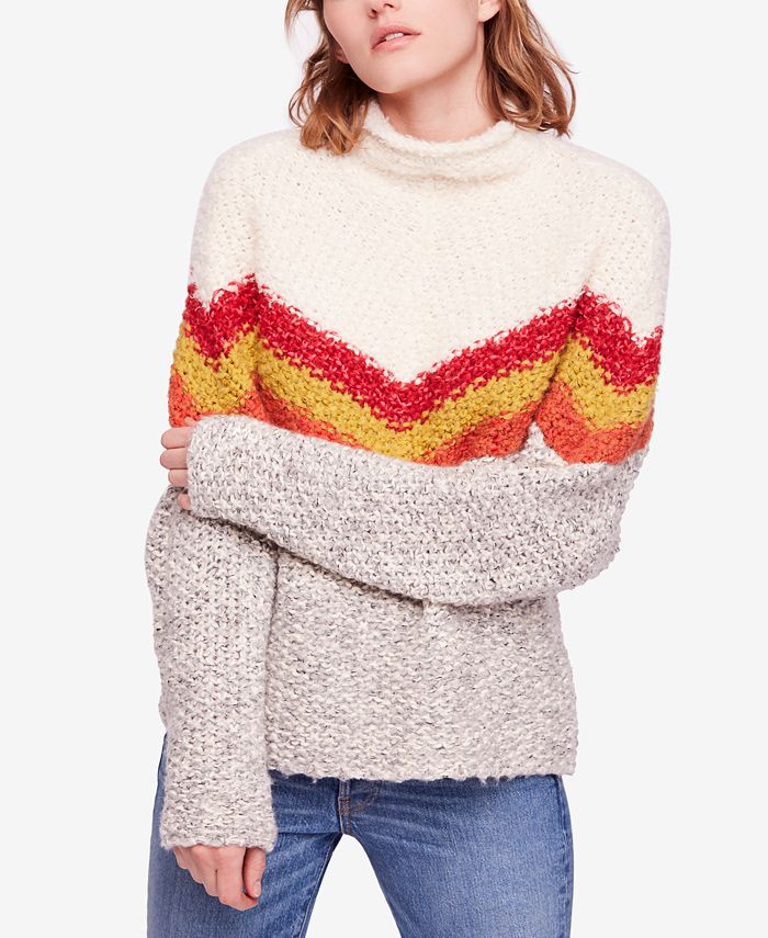 Free People Turn Around Tunic Striped Sweater - Macy's