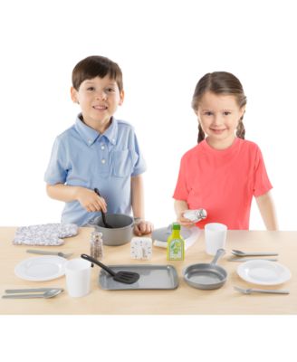 Melissa & Doug 22-Piece Play Kitchen Accessories Set - Utensils, Pot, Pans, and More