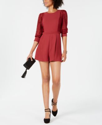 19 Cooper - Lace-Trim Open-Back Romper