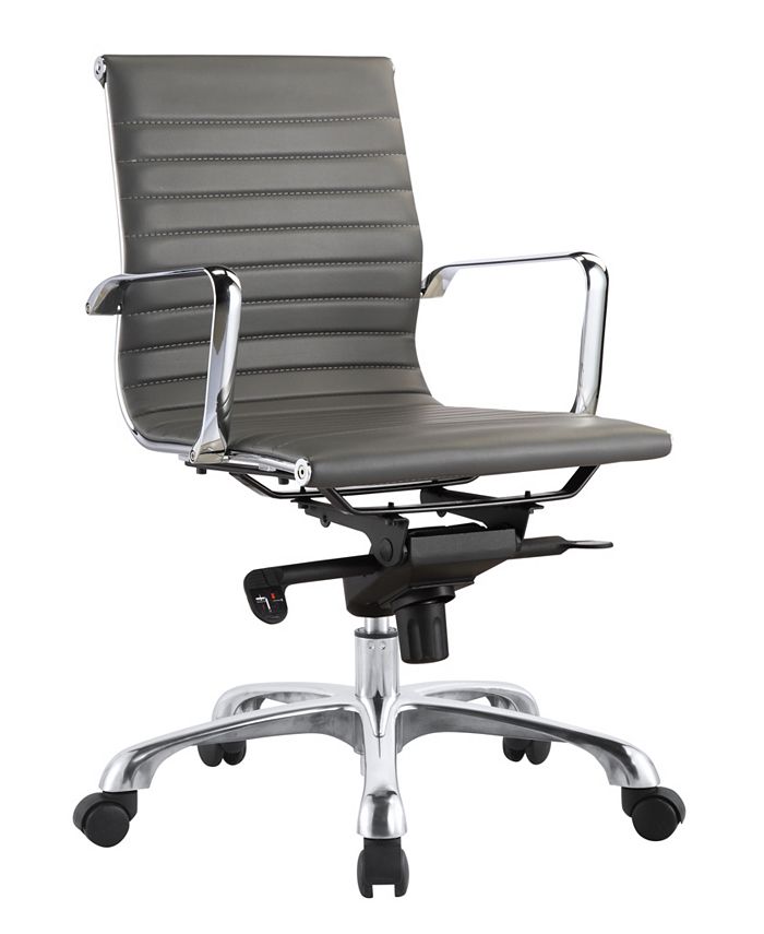 Moe's Home Collection Omega Office Chair Low Back Gray - Macy's
