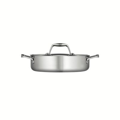 Signature 3-Quart Tri-Ply Clad Stainless Steel Braiser with Lid
