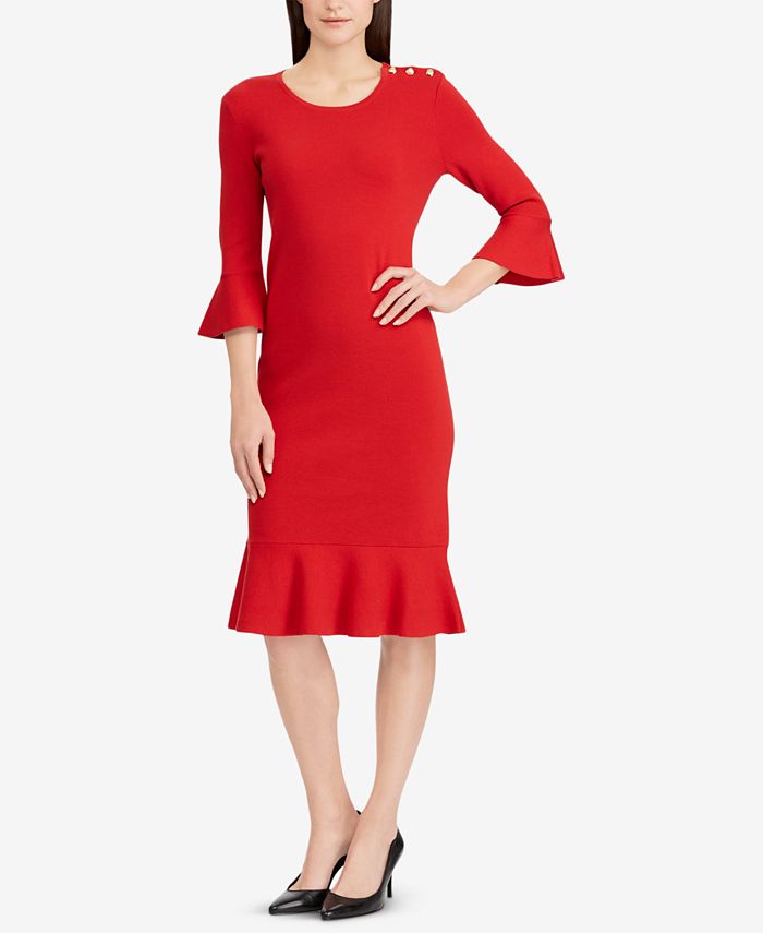Lauren Ralph Lauren Ruffled Dress - Macy's
