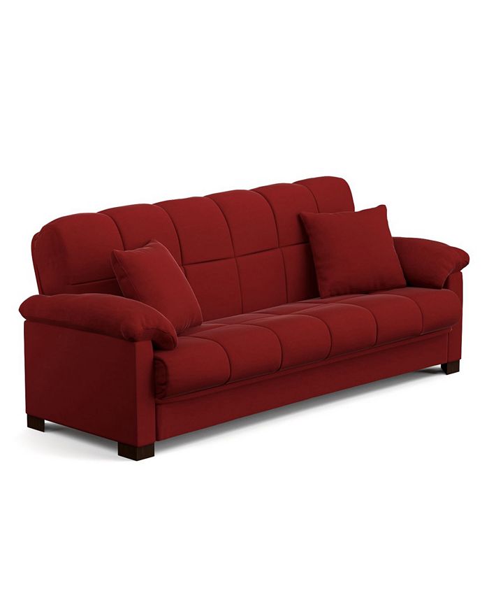 Handy Living Maurice ConvertaCouch in Red Microfiber Macy's