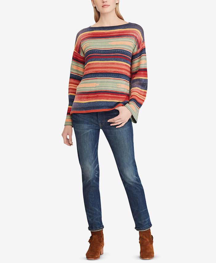 Polo Ralph Lauren Striped Sweater & Reviews - Sweaters - Women - Macy's