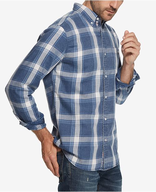 Weatherproof Vintage Men's Burnout Plaid Flannel Shirt & Reviews