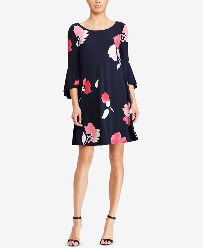 Lauren Ralph Lauren Floral Print Flutter Sleeve Dress Macy s
