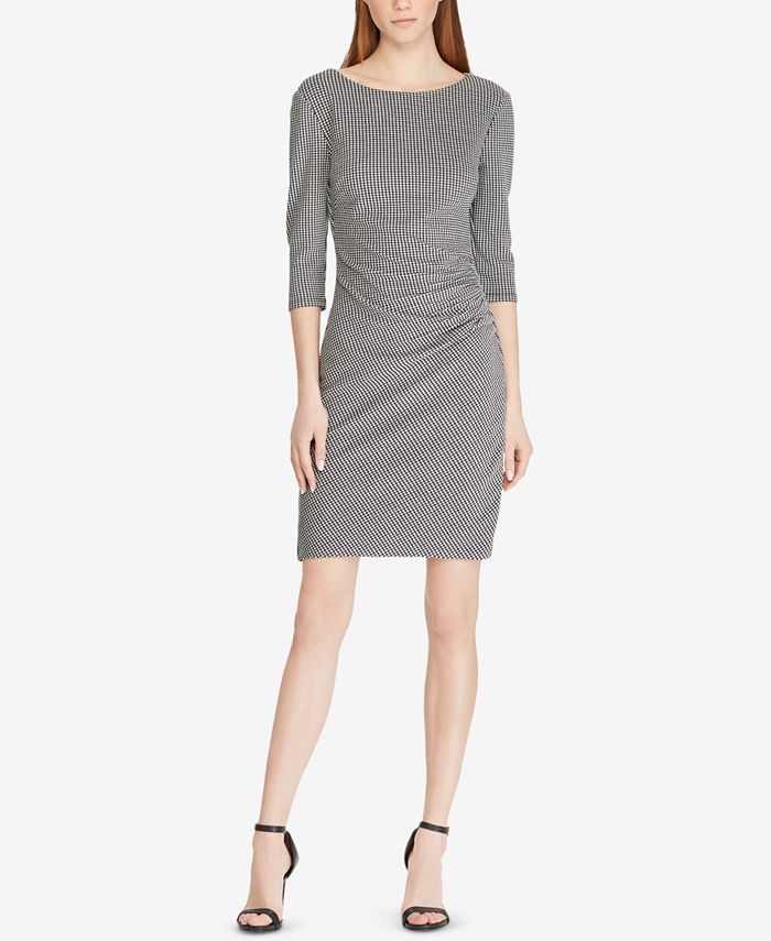Lauren Ralph Lauren Knit Jacquard Sheath Dress & Reviews - Dresses - Women  - Macy's