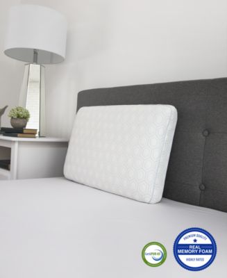 SensorGel CLOSEOUT!  Luxury Gel-Infused Memory Foam Oversized Gusseted Pillow with Heat Reducing COOLcloth Cover and Built-In iCOOL Technology System
