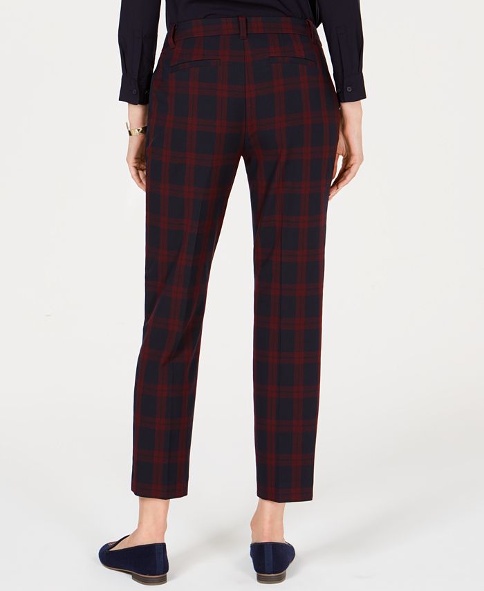 ankle plaid pants
