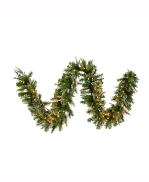 Vickerman 9' Cashmere Artificial Christmas Garland with 100 Clear Lights