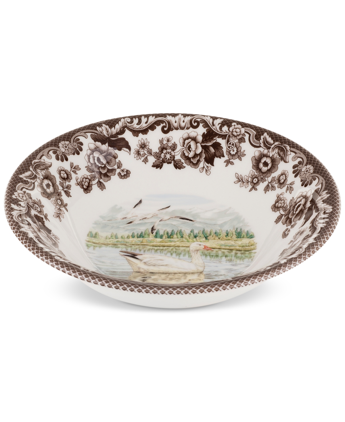 Woodland Snow Goose Cereal Bowl - Brown