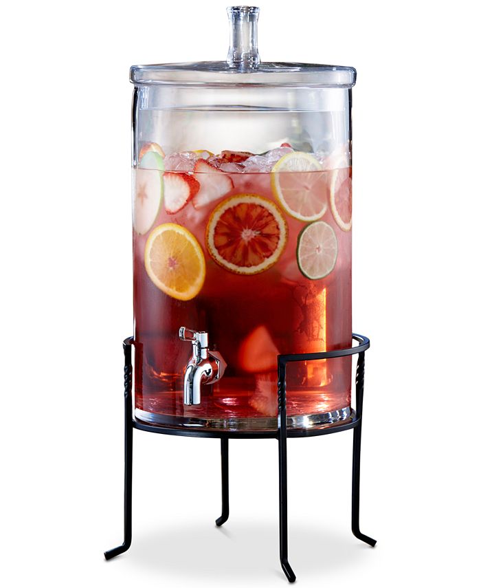 Jay Imports 2.5-Gallon Beverage Dispenser with Metal Stand - Macy's